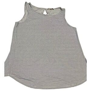 Loft Plus sleeveless tank, blue‎ & white stripe with cutouts, size 16/18 NWoT